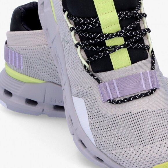 On Running Cloudnova WOMEN'S Lace-up Sneakers Trainers Purple/Pearl Zest Sz. 7.5 - Picture 3 of 10